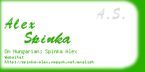 alex spinka business card
